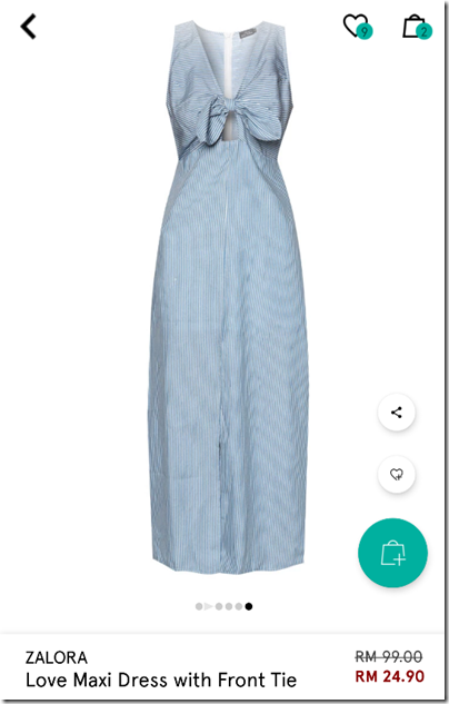 Zalora Love Maxi dress with Front Tie