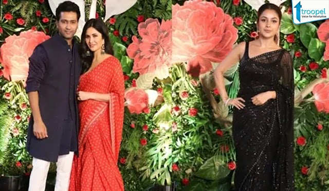 Katrina Kaif, Vicky Kaushal set cute couple goals, Shehnaaz Gill decks up in black saree at Bollywood Diwali bash. Watch