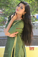Akshitha cute beauty in Green Salwar at Satya Gang Movie Audio Success meet ~  Exclusive Galleries 029.jpg