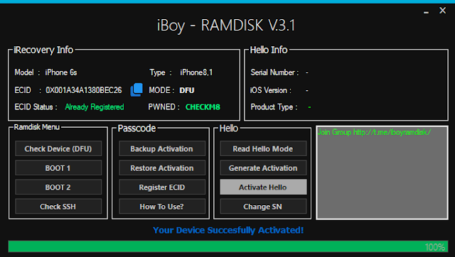 Ramdisk Tool free iOs 16 Support