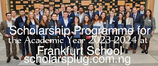 Scholarship Programme for the Academic Year 2023-2024 at Frankfurt School