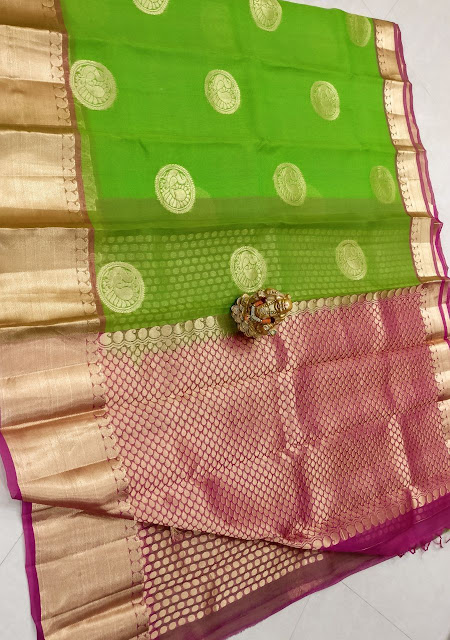  Pure Kanchi Kora sarees with Kanchi borders