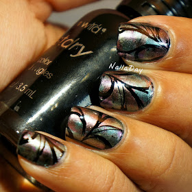 NailaDay: Oil slick butterfly wings using China Glaze Romantique colors