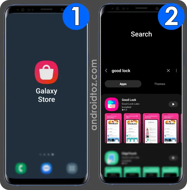 Download Good Lock App using Galaxy Store