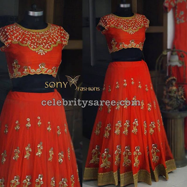 Latest Red Lehenga by Sony Reddy