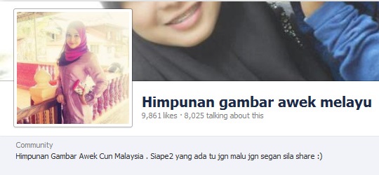 Kisah Gambar Gadis Melayu yang memuat naik gambar mengghairahkan di Facebook