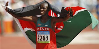 Wanjiru celebrates