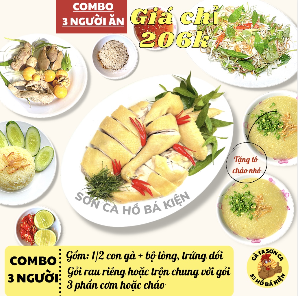 Combo 3 Người Ăn Gà Và Lòng Trứng Dồi