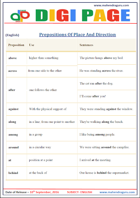 DP | Prepositions |10-Sep-16