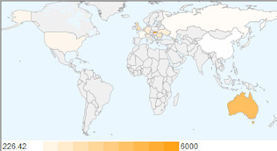 heat map based on population