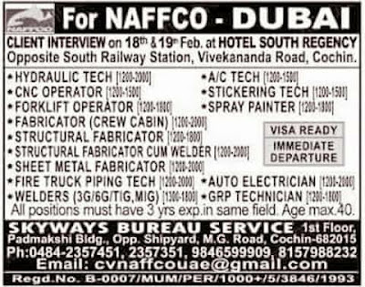 NAFFCO Dubai Large JOb Opportunities