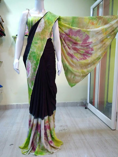 Ikkath Printed  Soft Silk Saree Latest Collection 