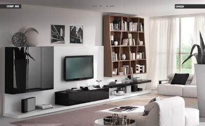 White-Black Living room