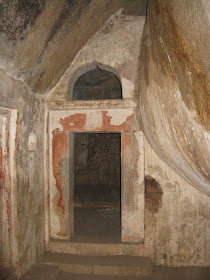 One of the entrances in Chandravalli Caves
