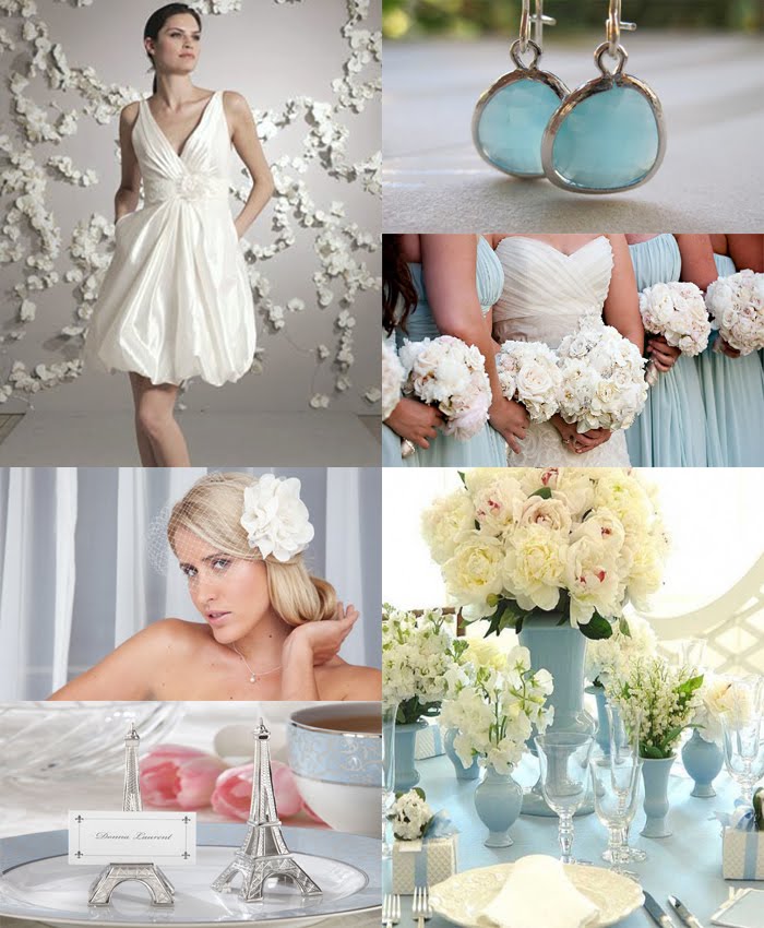 think would be perfect for a chic wedding motif using light blue think