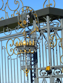 Detail of new wrought iron gate at the Chateau du Bois d'Aix.  Indre et Loire, France. Photographed by Susan Walter. Tour the Loire Valley with a classic car and a private guide.