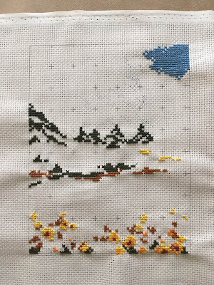 Lato w górach cross stitch haft krzyżykowy