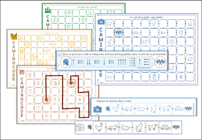 Jeu à imprimer déplacement dans un quadrillage