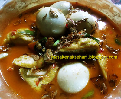 Cara Membuat Sayur Tahu Telur Santan Kuah Kuning