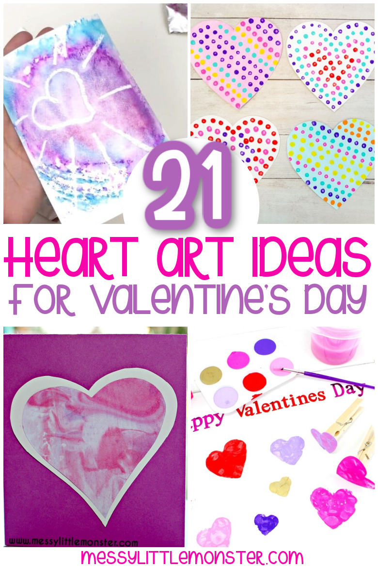 Heart art ideas for Valentine's Day