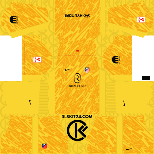 Atlético de Madrid DLS Kits 2024-2025 Released Nike - Dream League Soccer Kits 2025 (Goalkeeper Third)