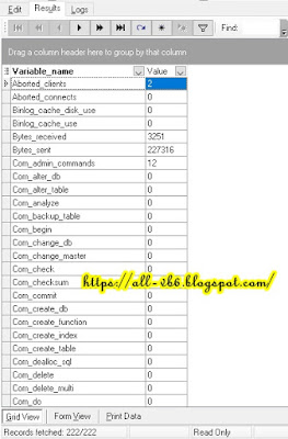 Perintah SHOW pada MySQL Server