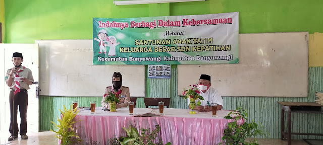 Santunan Anak Yatim di SDN Kepatihan Banyuwangi 2020