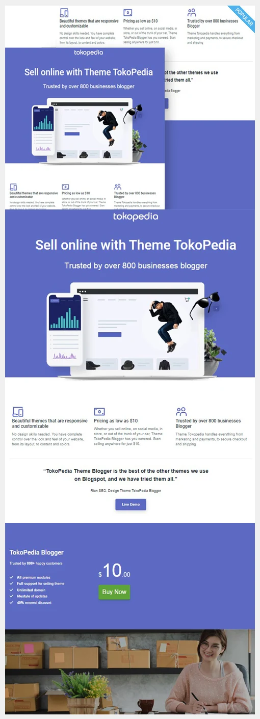 Shopify - Free Landing Page Blogger