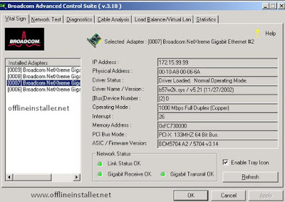 Broadcom Netxtreme Gigabit Ethernet Drivers for windows