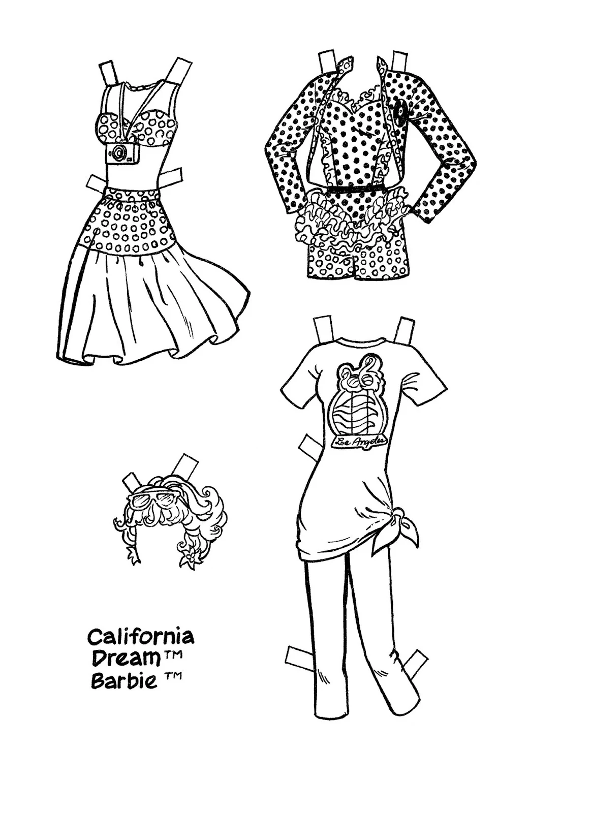 Mostly Paper Dolls Too! BARBIE Paper Doll from Coloring Book