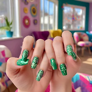 Green Nail Art Trends 2025