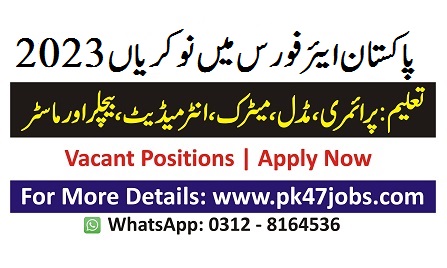Pakistan Air Force Jobs 2023 | Join PAF | Apply Now