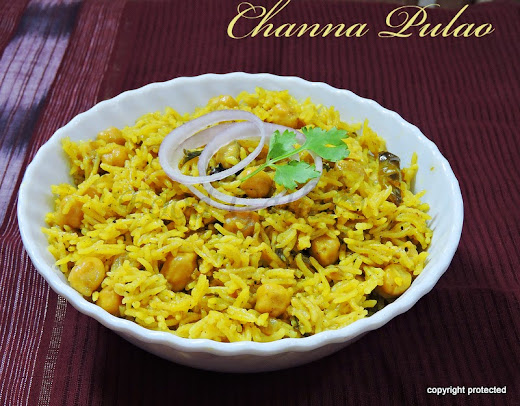 channa pulao, chickpea pulao