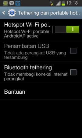 Cara Membuat Samsung Galaxy Sebagai Modem WiFi Portable