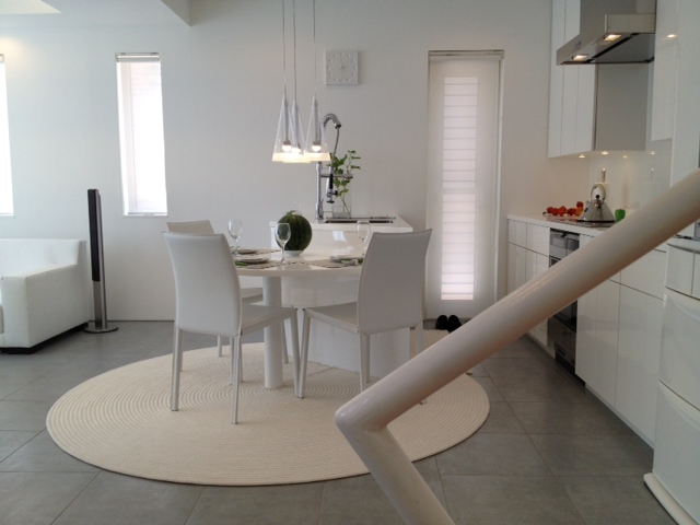 Small round dining table in the kitchen