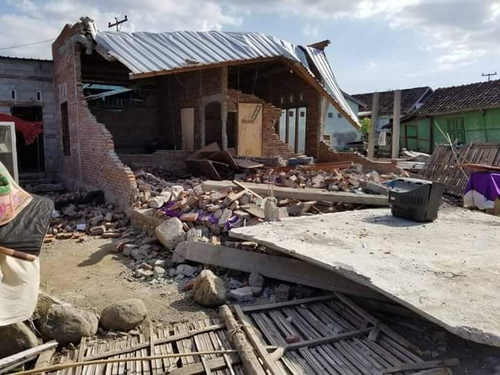 Kondisi Rumah Warga  Korban Gempa Sumbawa Nusa Tengara Barat