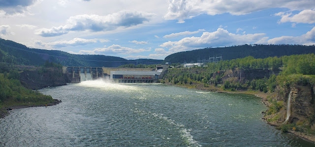 View of a Dam from Hudson's Hope Bridge Peace River