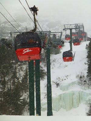 Stowe's gondola, Sunday morning 03/16/2014.

The Saratoga Skier and Hiker, first-hand accounts of adventures in the Adirondacks and beyond, and Gore Mountain ski blog.