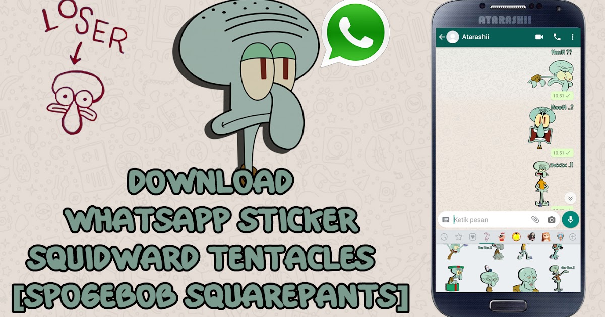 Download Stiker  Whatsapp Squidward tentacles Spogebob 