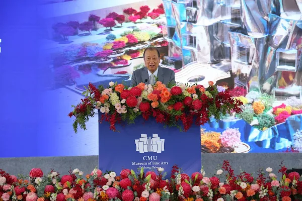 ▲中醫大暨醫療體系蔡長海董事長表示，中國醫藥大學將積極發揮美術館功能，推動「大學教育」與「美學教育」接軌國際，引領教育、藝術與文化走向世界，讓台灣在國際舞台上發光發亮。（中國醫藥大學提供）