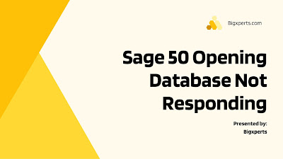 Sage 50 Opening Database Not Responding