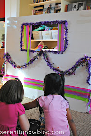 DIY Barbie Fashion Show Puppet Theater, from Serenity Now