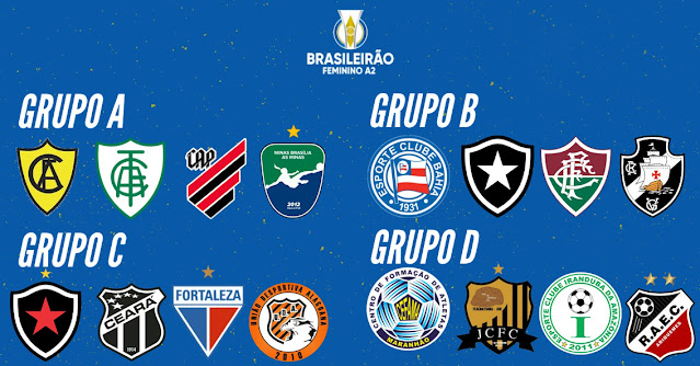 CBF divulga tabela detalhada do Brasileiro Feminino A2; clubes conhecem  dias e horários de jogos, futebol