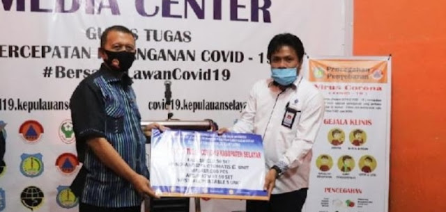  BLK Bantaeng Serahkan Bantuan APD ke Posko GTPP Covid-19 Kabupaten Kepulauan Selayar