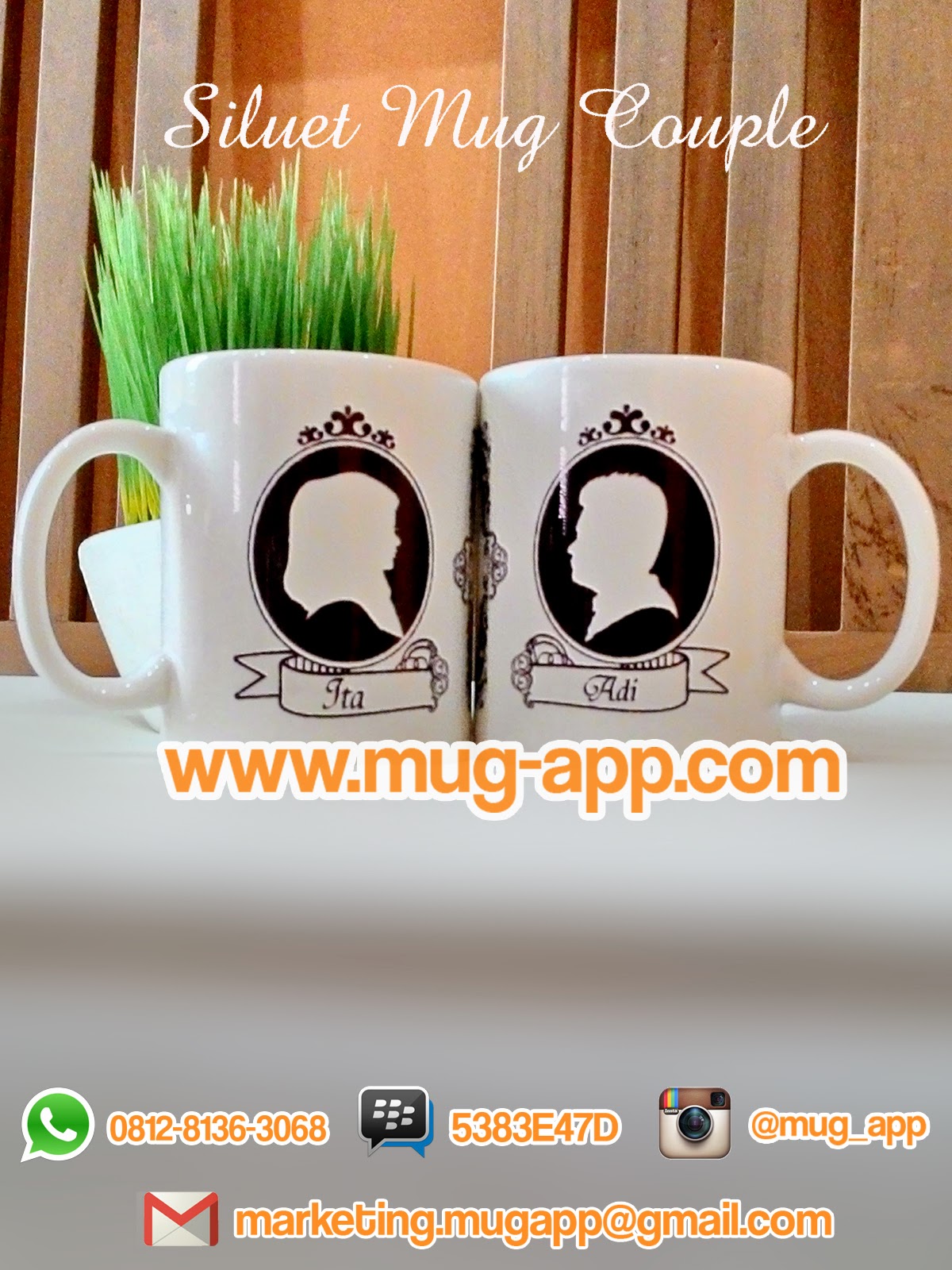 Mug Desain Siluet - Pabrik Mug Souvenir dan Promosi