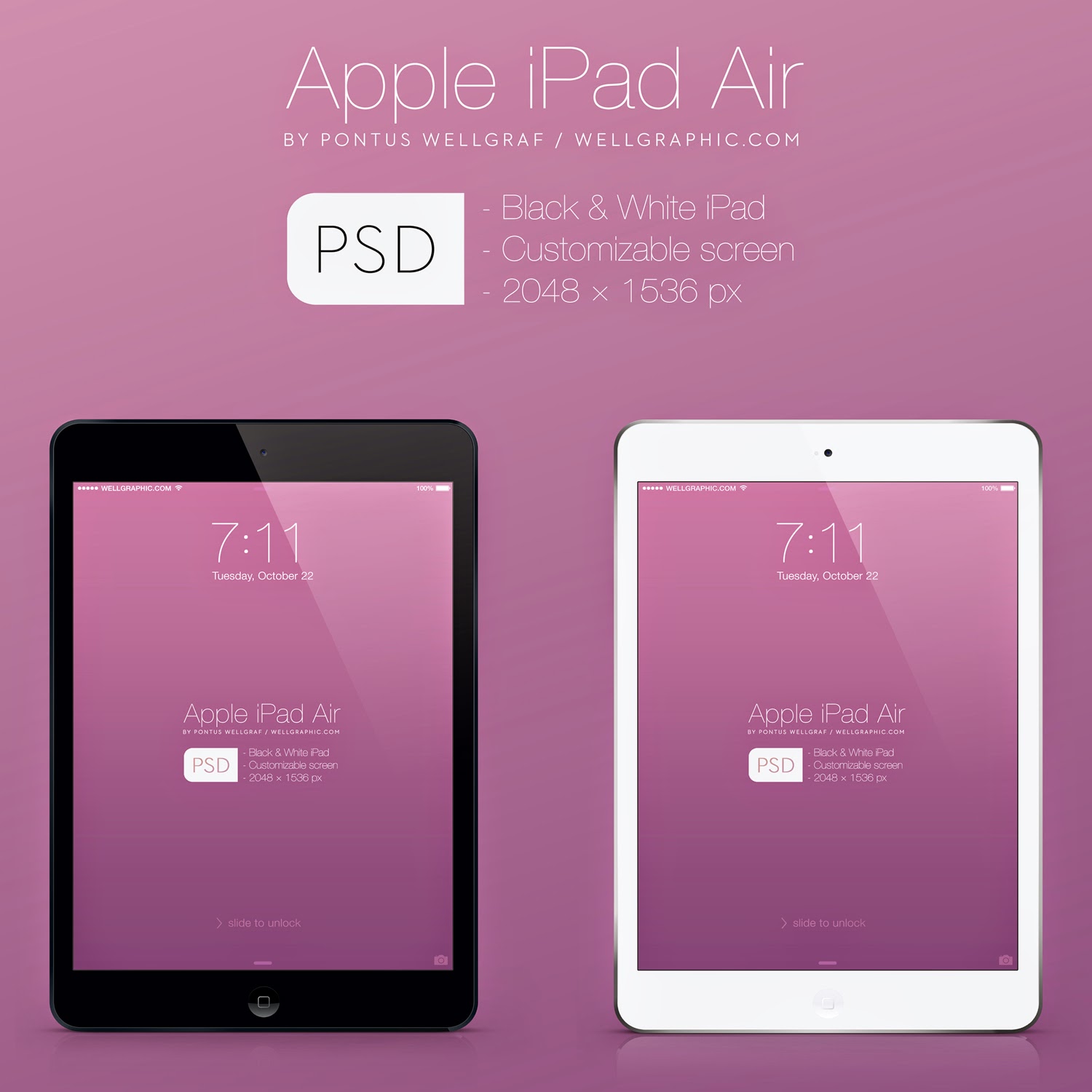 Apple Ipad Air Mockup PSD