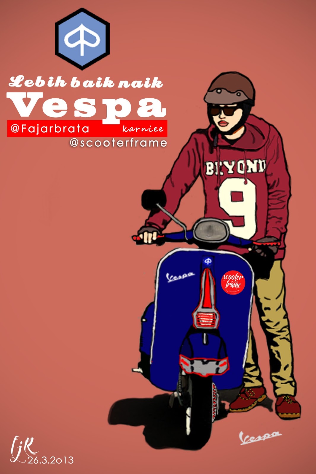 99 Desain Gambar Vespa Kartun Cikimmcom