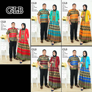 BAJU BATIK COUPLE SETELAN ROK LEBAR DAN BLUS EMBOSS GLB