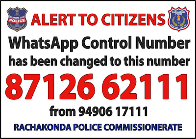 Rachakonda police on WhatsApp