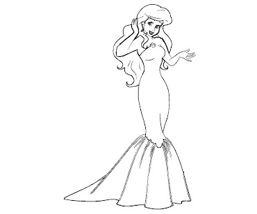 #7 Ariel Coloring Page